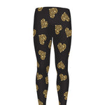 Gold Heart (NOT Real) Glitter Print Men's leggings