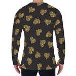 Gold Heart (NOT Real) Glitter Print Men's Long Sleeve T-Shirt