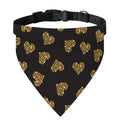 Gold Heart (NOT Real) Glitter Print Over The Collar Dog Bandana