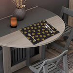 Gold Heart (NOT Real) Glitter Print Placemat