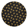 Gold Heart (NOT Real) Glitter Print Round Blanket