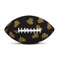 Gold Heart (NOT Real) Glitter Print Rugby Ball