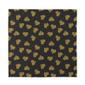 Gold Heart (NOT Real) Glitter Print Silk Bandana