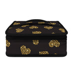 Gold Heart (NOT Real) Glitter Print Small Lunch Bag