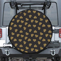 Gold Heart (NOT Real) Glitter Print Tire Cover