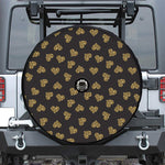 Gold Heart (NOT Real) Glitter Print Tire Cover With Camera Hole