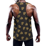 Gold Heart (NOT Real) Glitter Print Training Tank Top