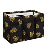 Gold Heart (NOT Real) Glitter Print Utility Tote Bag