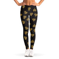 Gold Heart (NOT Real) Glitter Print Women's Leggings