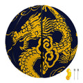 Gold Japanese Dragon Pattern Print Basketball