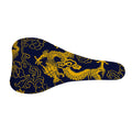 Gold Japanese Dragon Pattern Print Bicycle Seat Cover