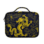 Gold Japanese Dragon Pattern Print Briefcase Bible Bag
