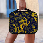 Gold Japanese Dragon Pattern Print Classic Bible Case