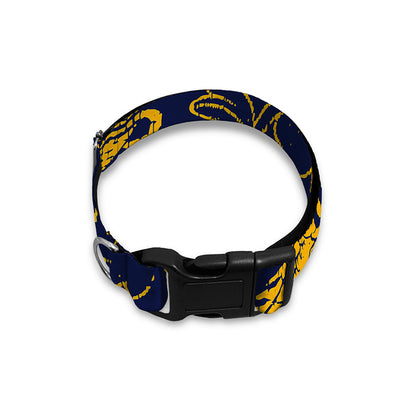 Gold Japanese Dragon Pattern Print Dog Collar
