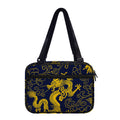 Gold Japanese Dragon Pattern Print Double Strap Bible Bag