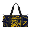 Gold Japanese Dragon Pattern Print Gym Bag