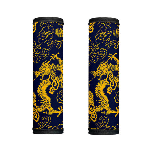 Gold Japanese Dragon Pattern Print Handle Covers