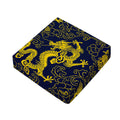 Gold Japanese Dragon Pattern Print Outdoor Seat Cushion Cover