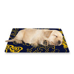 Gold Japanese Dragon Pattern Print Pet Cooling Mat Cover