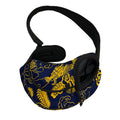 Gold Japanese Dragon Pattern Print Pet Sling Carrier
