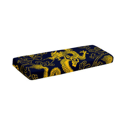 Gold Japanese Dragon Pattern Print Piano Keyboard Cover