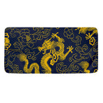 Gold Japanese Dragon Pattern Print Towel