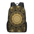 Gold Kaleidoscope Print 17 Inch Backpack