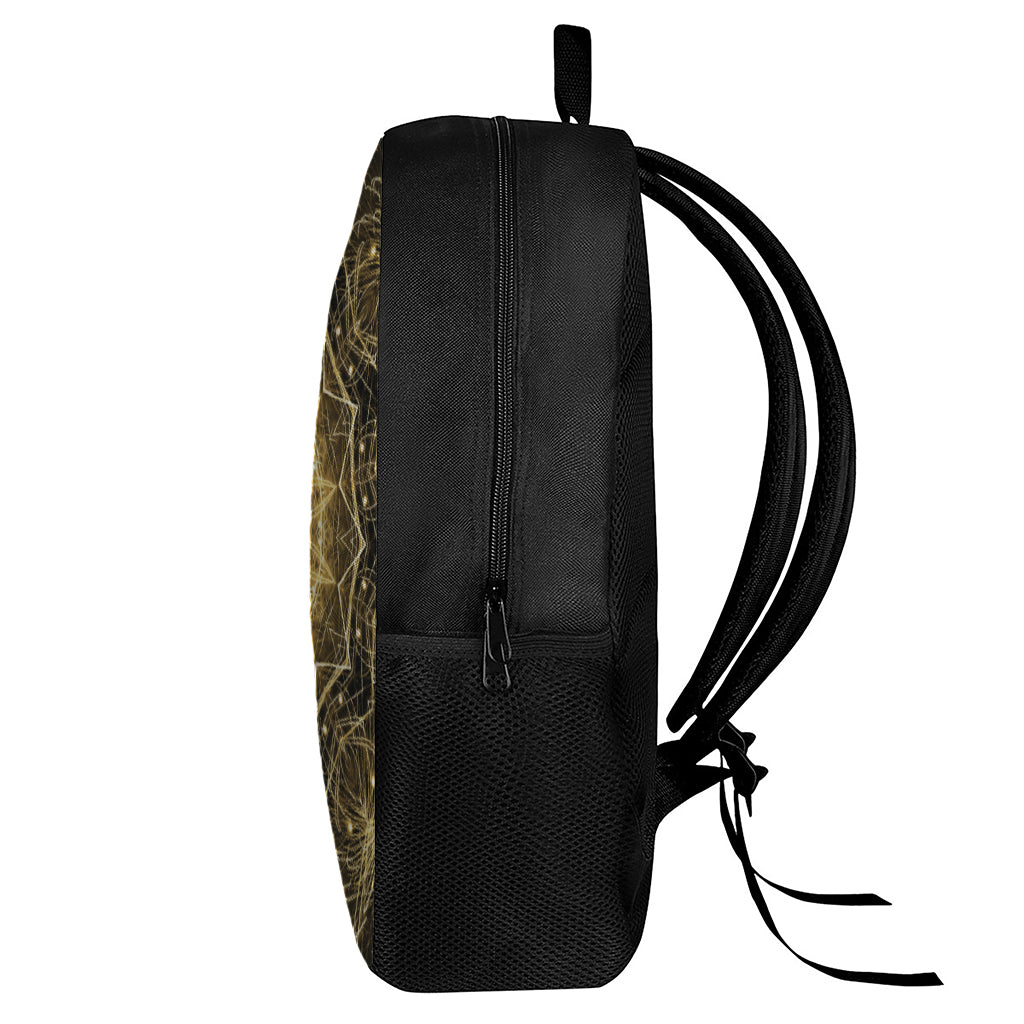 Gold Kaleidoscope Print 17 Inch Backpack