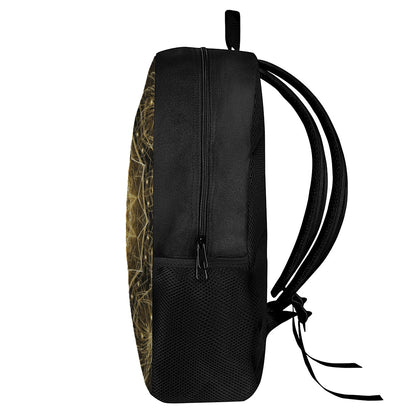 Gold Kaleidoscope Print 17 Inch Backpack