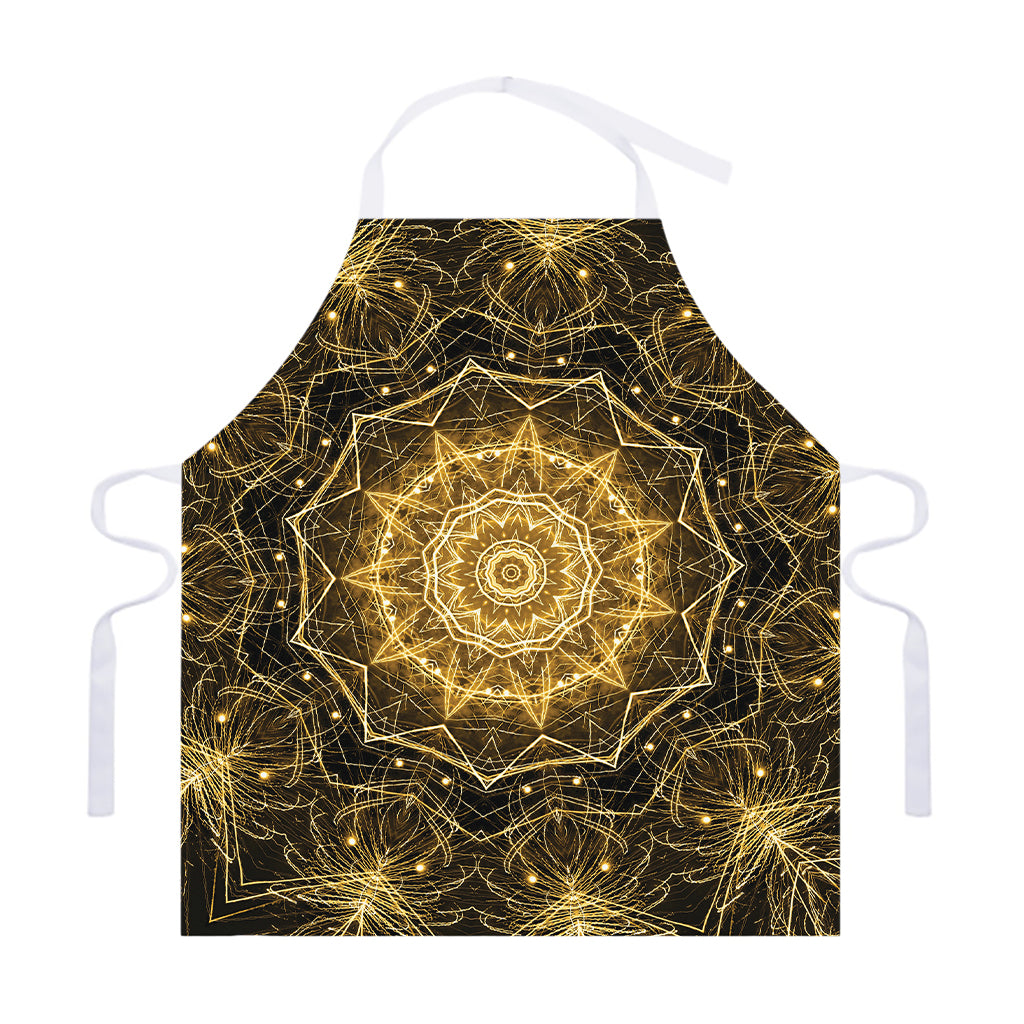 Gold Kaleidoscope Print Adjustable Apron