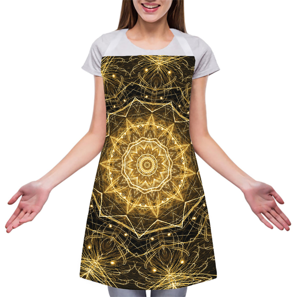 Gold Kaleidoscope Print Adjustable Apron