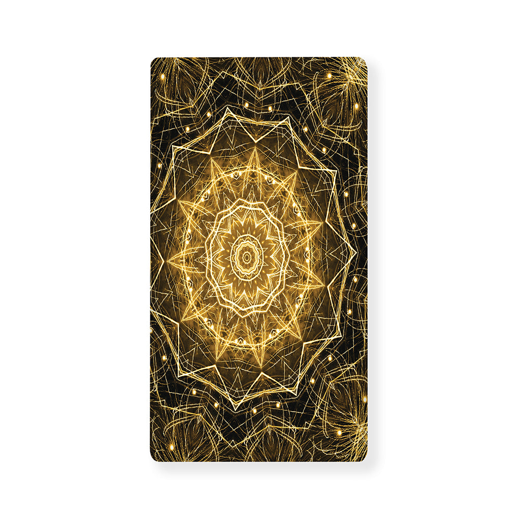 Gold Kaleidoscope Print Baby Crib Sheet