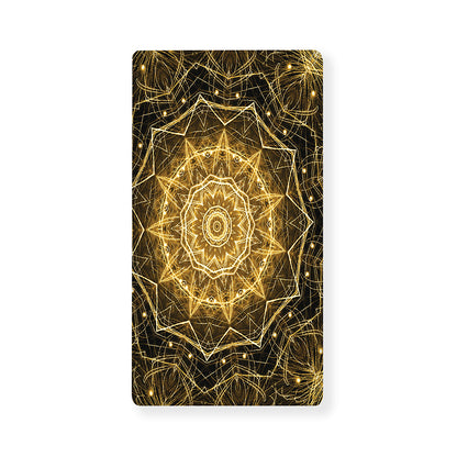 Gold Kaleidoscope Print Baby Crib Sheet