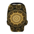 Gold Kaleidoscope Print Baby Seat Cover