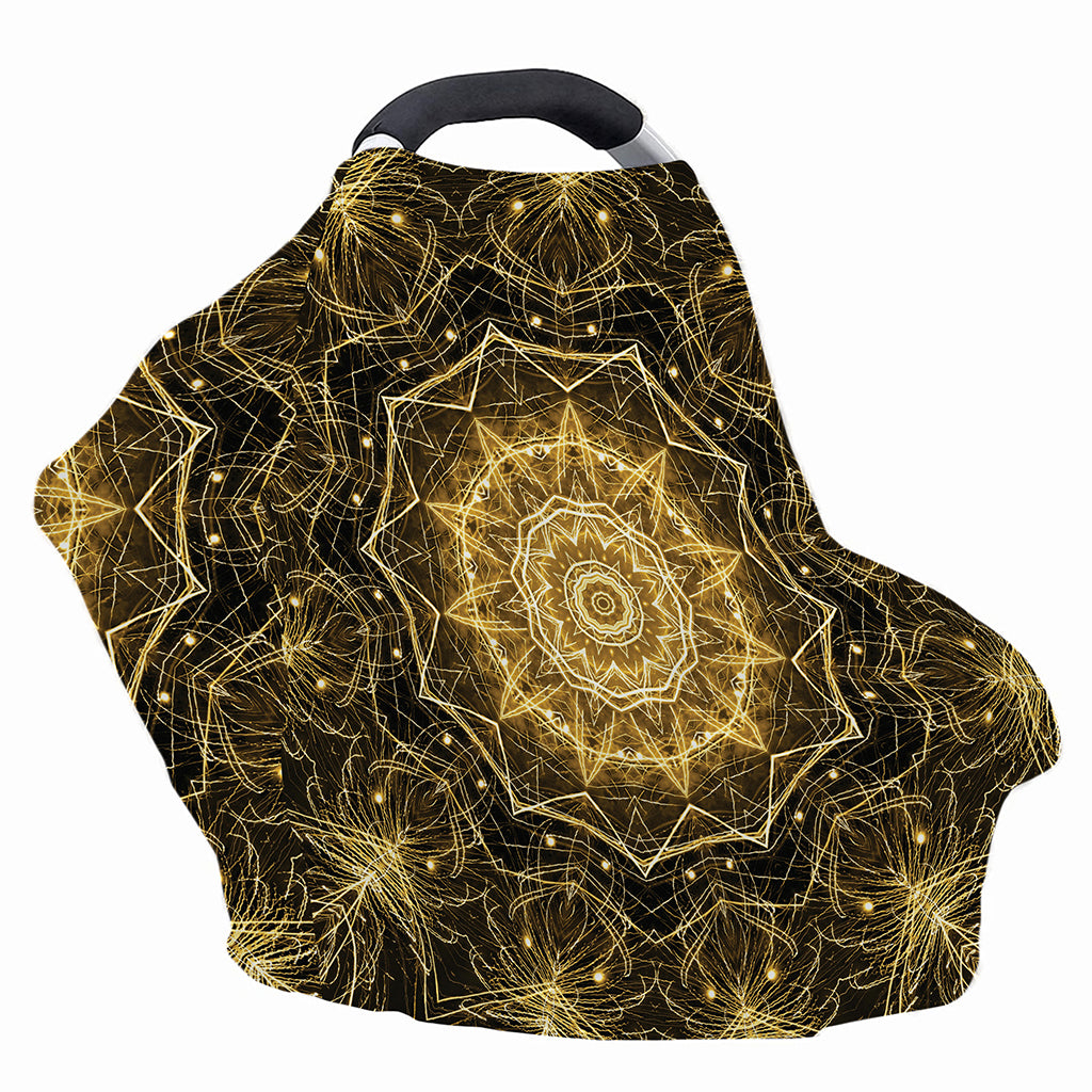 Gold Kaleidoscope Print Baby Seat Cover