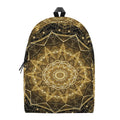 Gold Kaleidoscope Print School Backpack