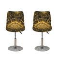 Gold Kaleidoscope Print Bar Stool Covers
