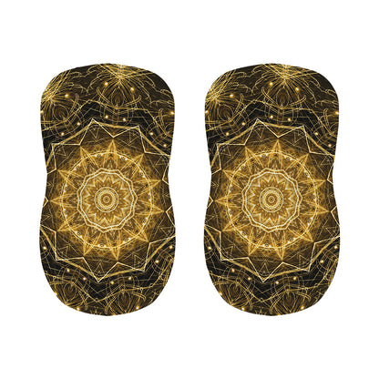 Gold Kaleidoscope Print Bar Stool Covers