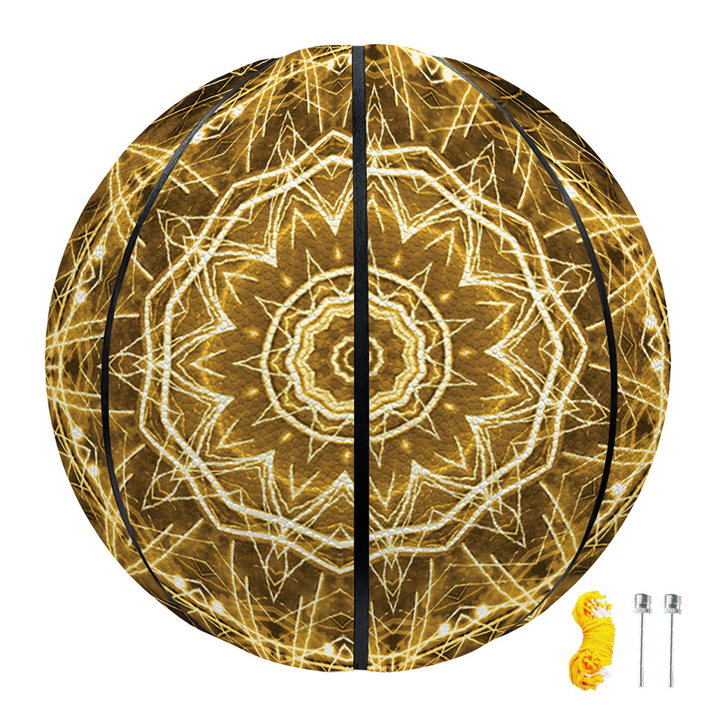 Gold Kaleidoscope Print Basketball