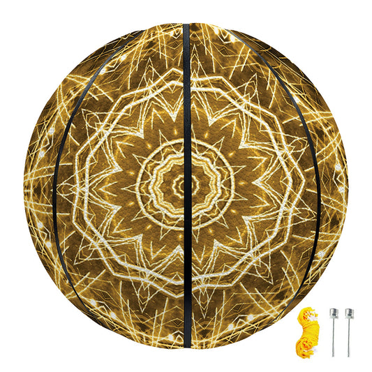 Gold Kaleidoscope Print Basketball