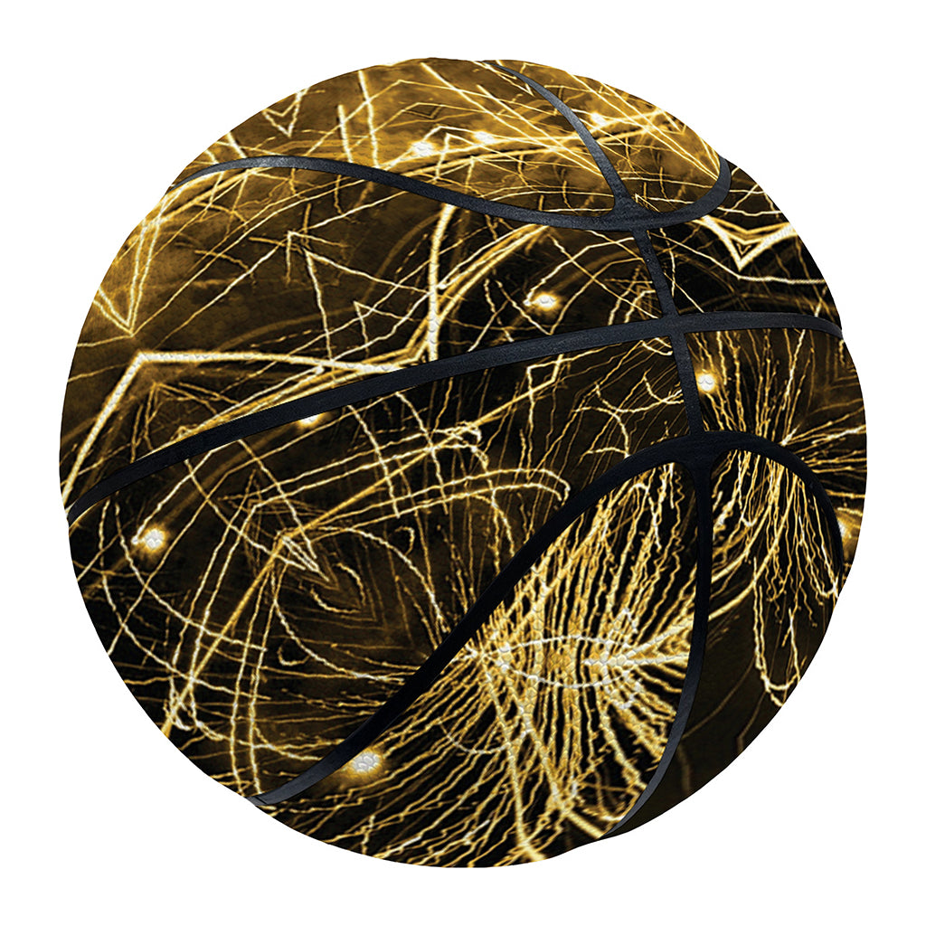 Gold Kaleidoscope Print Basketball