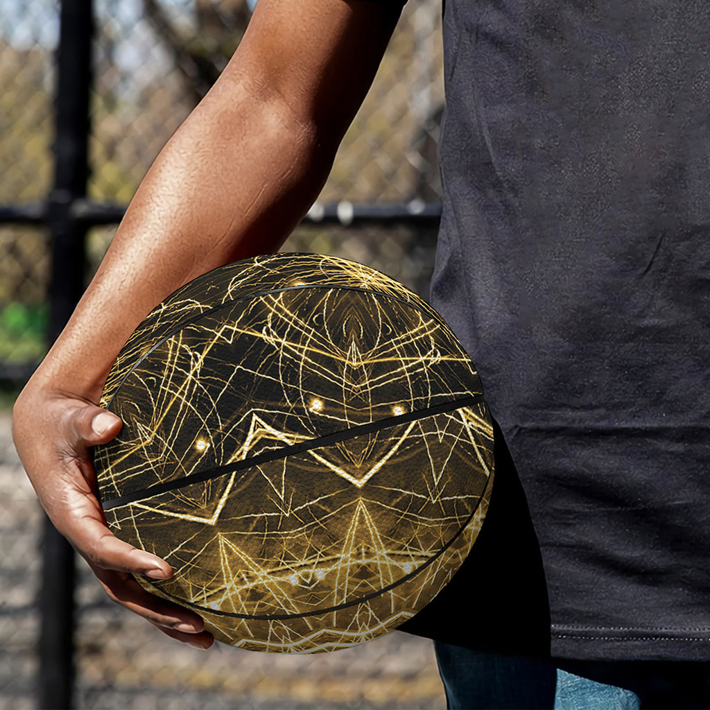 Gold Kaleidoscope Print Basketball