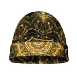 Gold Kaleidoscope Print Beanie