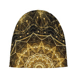 Gold Kaleidoscope Print Beanie