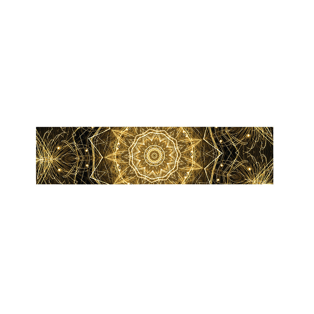 Gold Kaleidoscope Print Bed Runner
