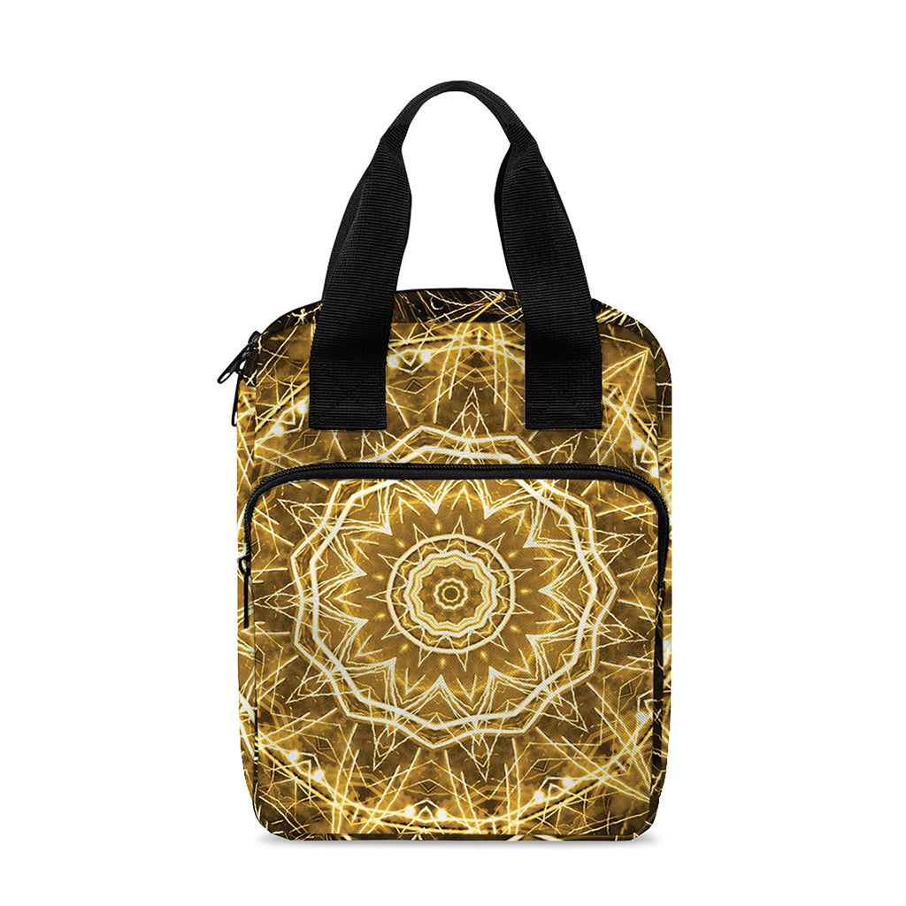 Gold Kaleidoscope Print Bible Tote Bag