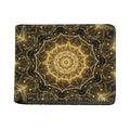 Gold Kaleidoscope Print Bifold Wallet