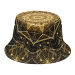 Gold Kaleidoscope Print Bucket Hat