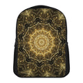 Gold Kaleidoscope Print Casual Backpack