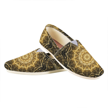 Gold Kaleidoscope Print Casual Shoes